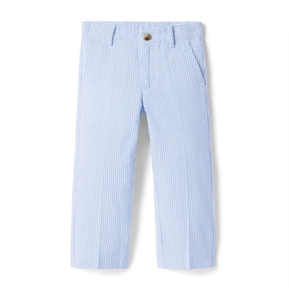 Janie and Jack kids boys STRIPED SEERSUCKER PANT - Picture 8 of 9